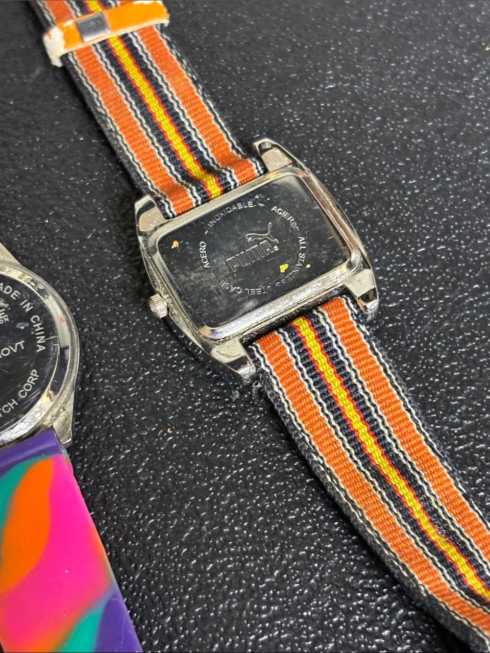 Y2K Retro Puma Accutime Jordache Colorful Silicone Watches Multicolor no battery